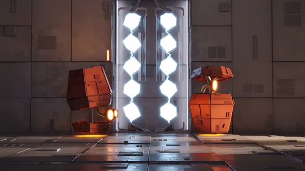 RAT-Roboter in einer Zwischensequenz